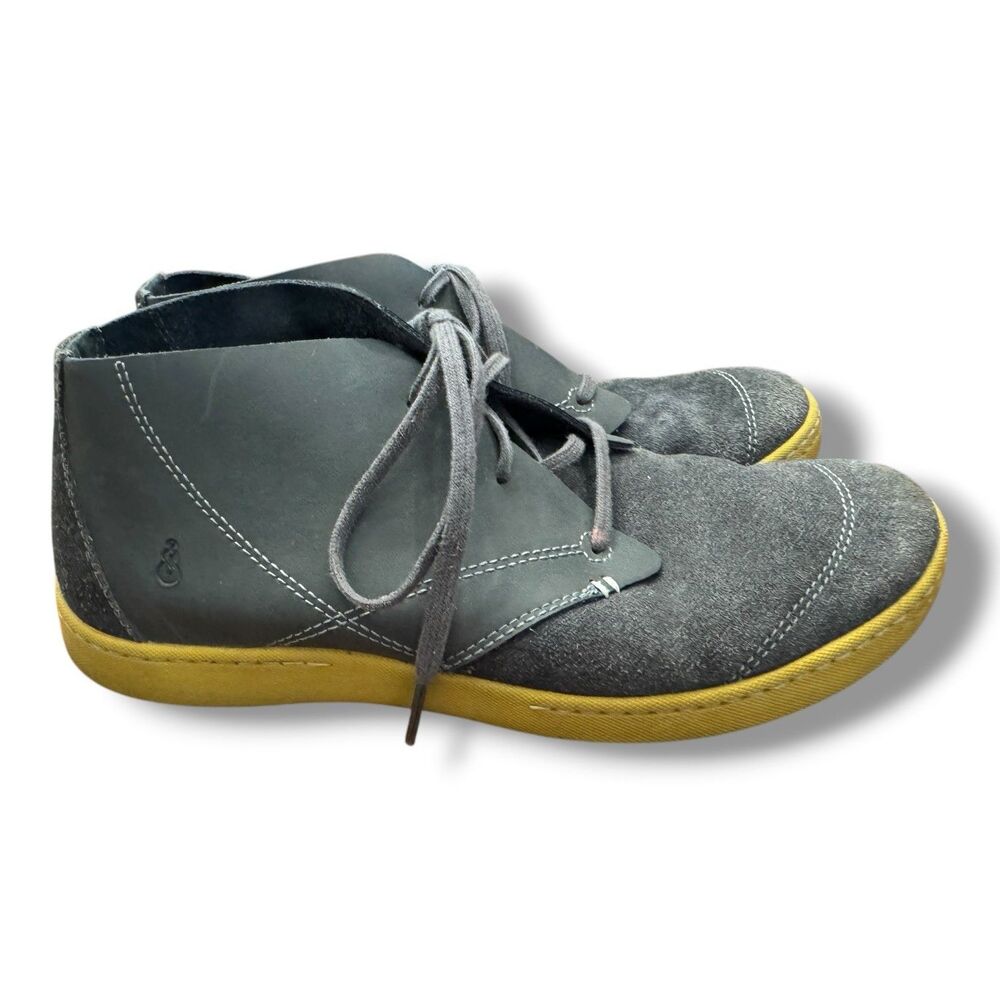 Ahnu Pier 3 Grey Leather Suede Chukka Boots Lace Up Sneaker F8014G Women’s Sz 8